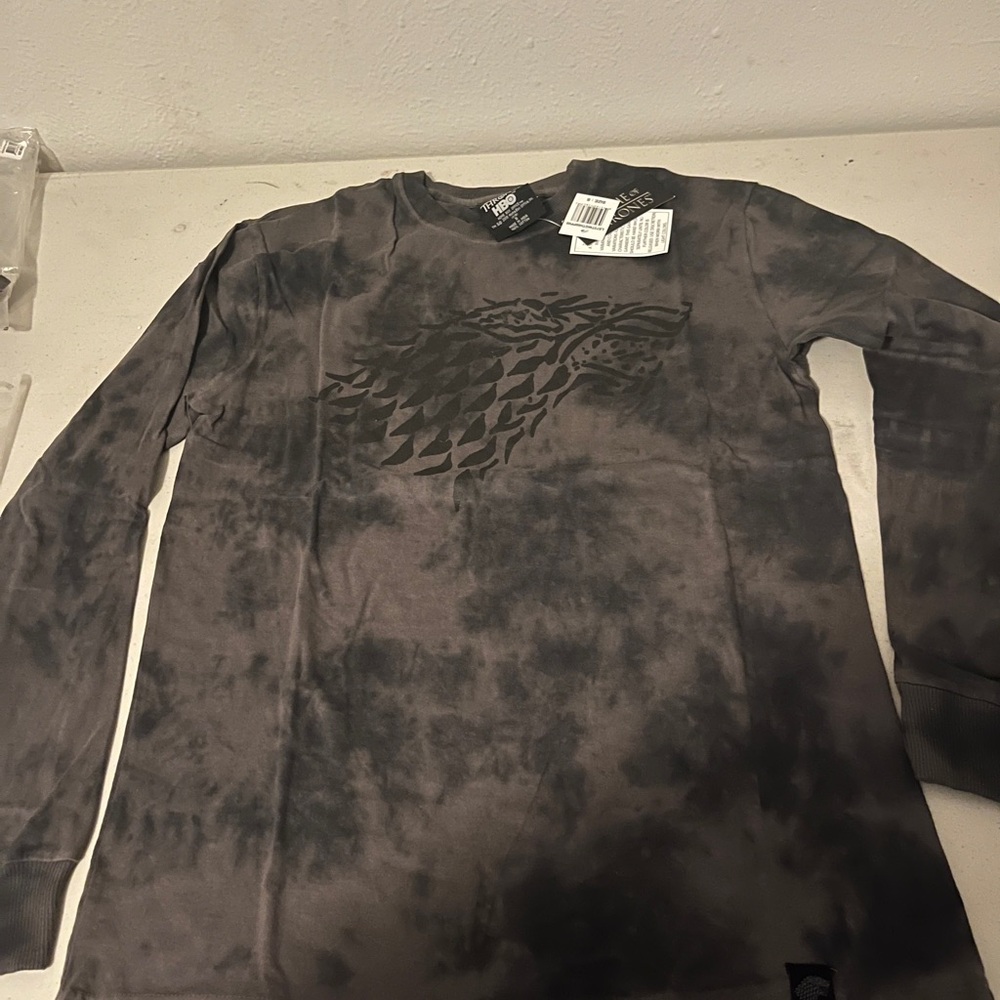 Game of Thrones House‎ Stark Long Sleeve T Shirt Tie Dye Size S